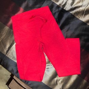 Zyia red drawstring luxe leggings 6-8
